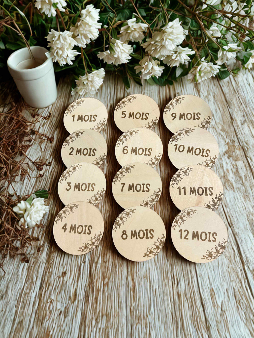 Pastille en mois mois de naissance (lot de 12)