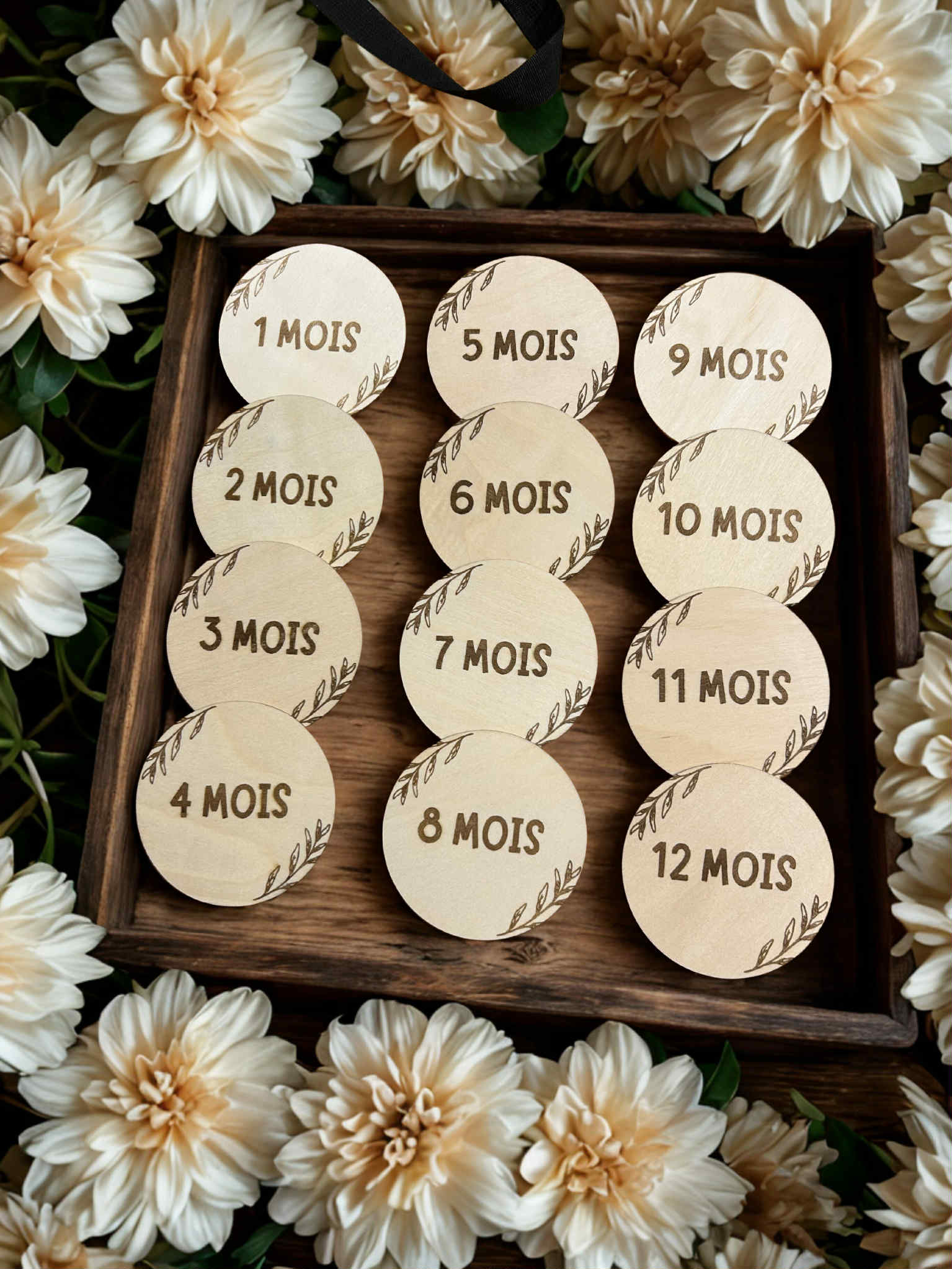 Pastille en mois mois de naissance (lot de 12)