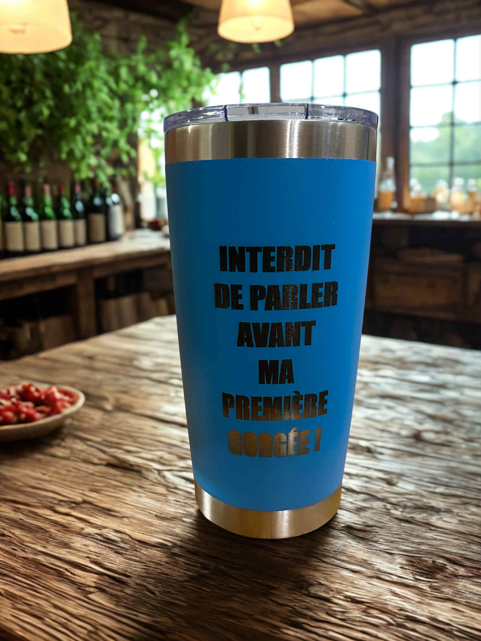 Tasse isothermique 20 oz (interdit de parler avant ma première gorgée)